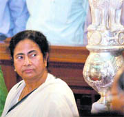 West Bengal Chief Minister Mamata Banerjee in the state Assembly in Kolkata 
