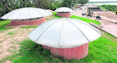 Landscaping, gazebos and huts coming up at the rear end of the Sukhna Lake in Chandigarh will make the lake a happening place