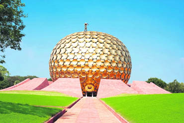 A view of the Auroville meditation hall
