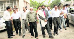 Prof ADN Bajpai, Vice-Chancellor of HPU, Shimla, in Dharamsala 