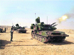 An operational tank during an Army exercise.