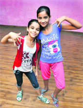 Visibly happy Anjali and Kanchan, who have being shortlisted by Balaji Telefilms, pose for a picture