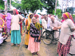 Pensioners left high and dry at Fatehabad on Wednesday.