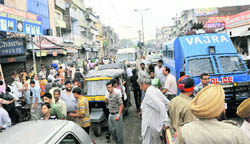 Vehicles stuck in a traffic jam
