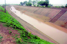 A view of Hansi-Butana Canal on the Punjab border, 35 km from Patiala