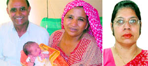 Murthi Devi who became mother at the age of 56 years; and (right) Dr Suman Yadav of Pushpanjali Hospital, Gurgaon.