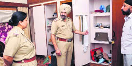 crime scene Police officials inspect the house that was broken into at Sector 10, Chandigarh, on Friday.