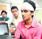 Brutality Nipun Singh, who was assaulted by guards at DT Mall in Chandigarh.
