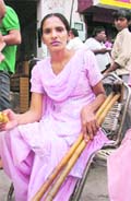  Kuldeep Kaur waits for her turn in Ludhiana 