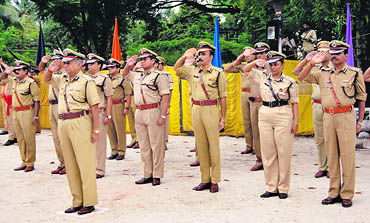 Recruits face a gruelling training programme at the Kerala Armed Police Battalion before they are incorporated into the force