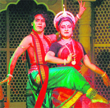 Dona Ganguly performs at the Yadavindra Gardens in Pinjore on Sunday