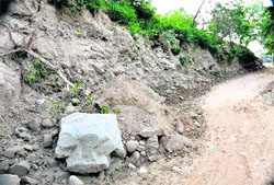 The landslide-hit path to the Mata Mansa Devi shrine in Haridwar.