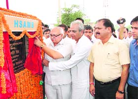 Agriculture Minister Paramvir Singh, CPS Prahlad Singh Gillankhera and DG, Agriculture, Ashok Yadav lay the foundation stone of a lab at Fatehabad on Sunday