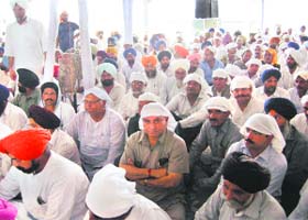 People at the bhog ceremony of late MLA HN Saini at Chowkiwala village near Nalagarh on Sunday