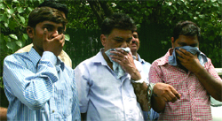 The three involved in selling medicines meant for CGHS dispensaries arrested in New Delhi on Monday.