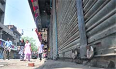 Some shops remained closed in Ludhiana. 