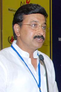 Haryana health minister Narender Singh at the HIV/AIDS conference in New Delhi on Tuesday