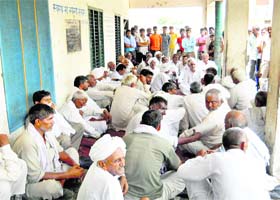 A village panchayat in progress on Monday