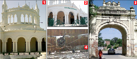 1. The antiqe railing in the Circuit House at Faridkot was intact about seven months ago. 2.The British era railing is damaged with a portion missing now