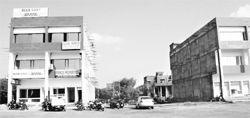 A view of the Sector 14 market in Panchkula where the Haryana Urban Development Authority will hold an auction on July 21