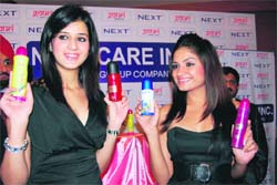 Models display a new range of deodrants.