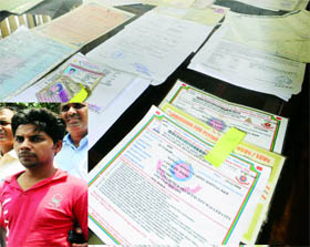 One of the accused in Delhi police custody on Thursday. 