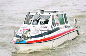 The GVK Emergency 108 Ambulance that will be stationed at the Tehri reservoir.