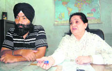 General secretary, All-India Women's Congress, Manorama Sharma addresses a press conference in Dehradun 