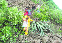 The landslide on the Mandi bypass 