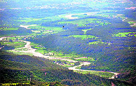 A view of the Doon valley from Jharipani soon after the rain on Sunday.