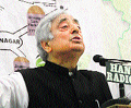PDP leader Mufti Mohammad Sayeed addresses party workers during a rally in Jammu on Sunday