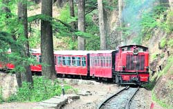 A file photo of the toy train on the Kalka-Shimla section.
