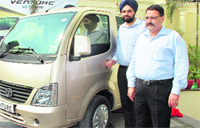 Tata Venture being launched in Jalandhar on Monday. 