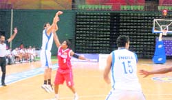 Players in action during the Middle Asia Qualifying match in New Delhi 