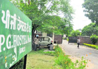 A view of the girl's hostel of Punjab Agricultural University. 