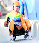 Luger Shiva Keshavan in action during the Vancouver Winter Olympics 2010. Shiva has represented India in four Winter Olympics