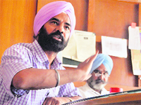 A file photo of US-based NRI Meva Singh who fled from India following threat to his life