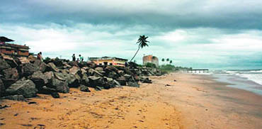 A view of the Kozikode beach, Kerala