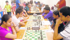 Players mull their moves during the Chandigarh youth chess (U-25) and boys and girls (U-13) competition at St Xaviers Senior Secondary School, Sector 44, Chandigarh