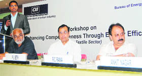 Experts participate in a workshop on Energy Efficiency with Focus on Textile Sector in Amritsar.
