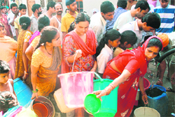 Residents struggle for water due to non-functional tubewell in Sector 56, Chandigarh, on Tuesday