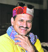 Mir Ranjan Negi, a former hockey player, in Dehradun on Tuesday.