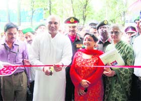 MM Pallam Raju, Union Minister of State for Defence, inaugurates the ECHS polyclinic at Shahpur near Dharamsala on Thursday
