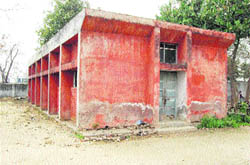 The vocational building, which has been locked since 1994, at Government Senior Secondary School for Girls at Sahnewal. 
