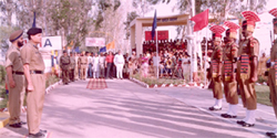 The atmosphere is cordial and relaxed at Sadiqi joint check-post.