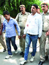 Two of the five accused in police custody
