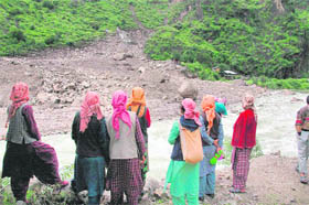 A file photo of the destruction caused by a cloudburst in Himachal Pradesh. 
