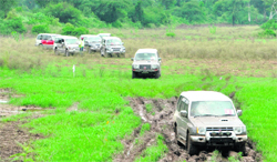 HM-Mitsubishi motors launch the first Heart in Mouth car rally in Ludhiana. 