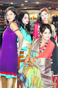 Models at a fashion show in Gurgaon. 