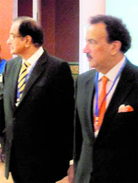 Home Minister P Chidambaram and Pakistan Interior Minister Rehman Malik during the 4th Meeting of SAARC Home/Interior Ministers in Thimphu.